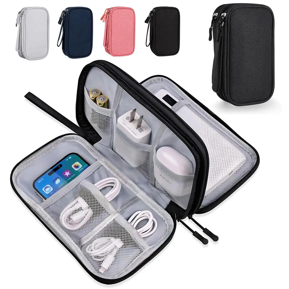 Tech Accessories Hard Case - Wodoodporna torba podróżna na kable, przenośny