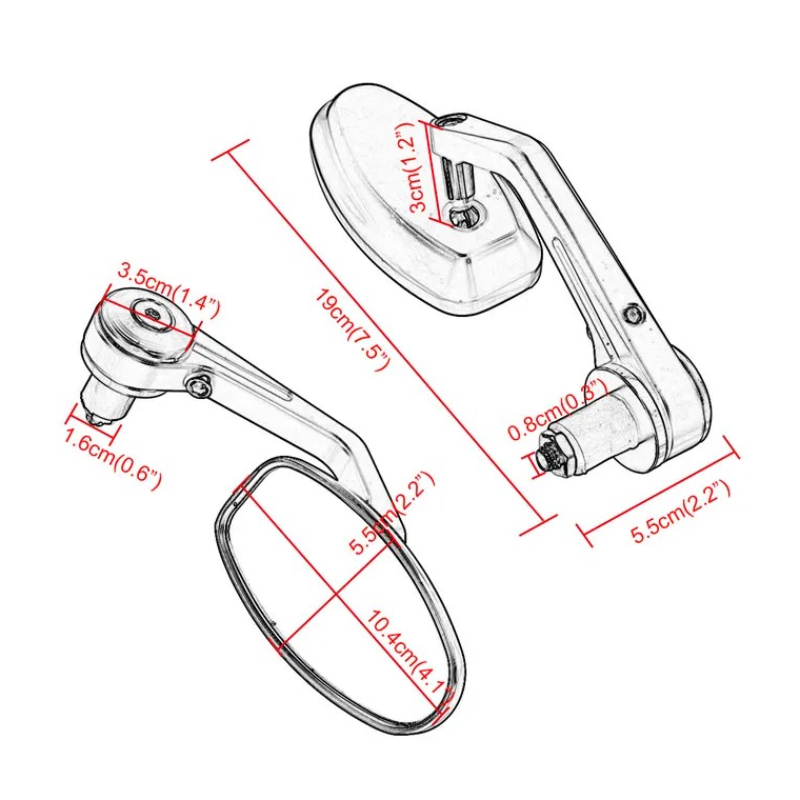 Lusterka wsteczne motocyklowe  – Xmax Tech Max Accessories recenzja i cena